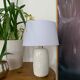 Vintage opalin glass lamp Italian 80s