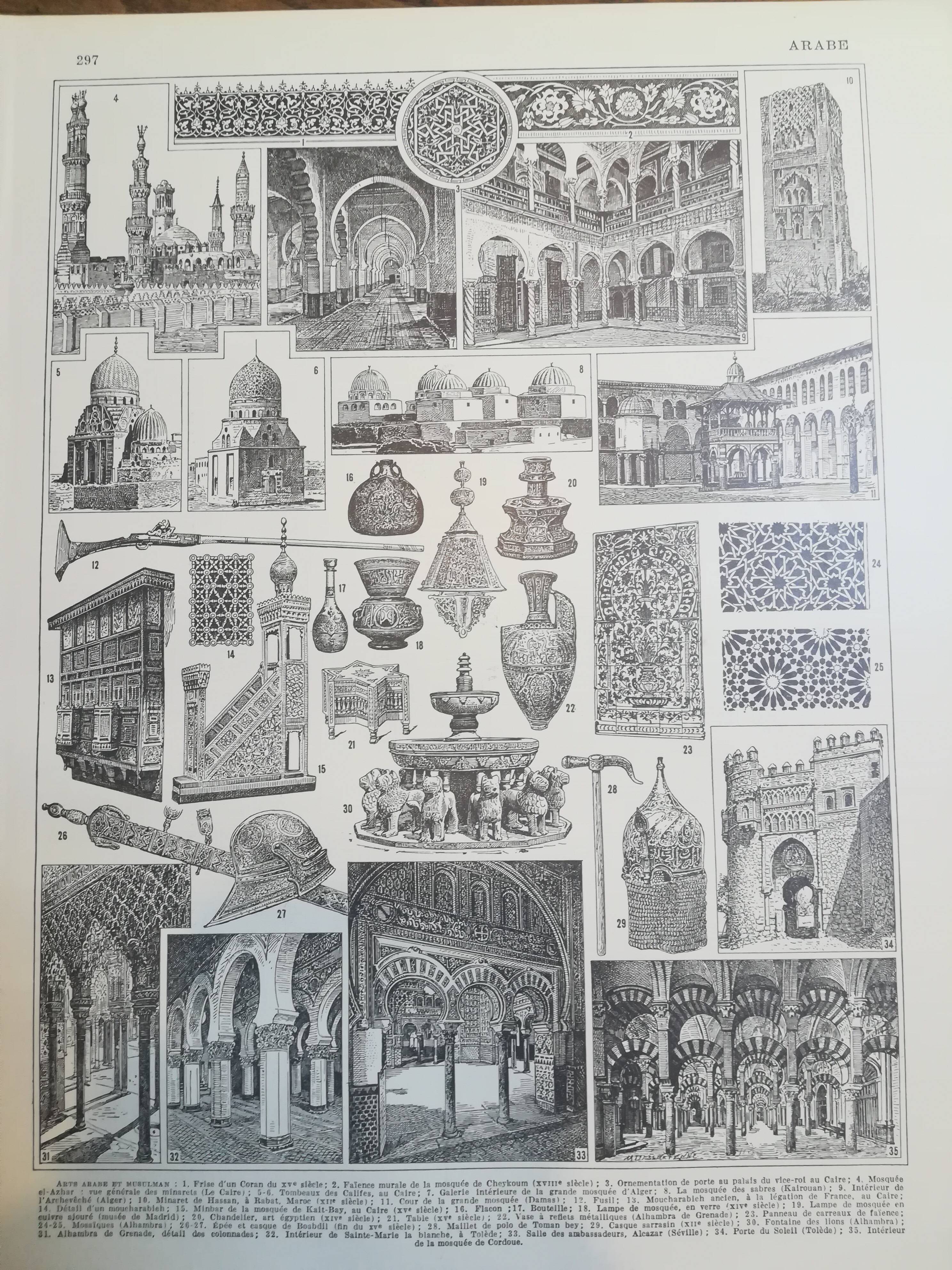Lithograph on Arabic art from 1928