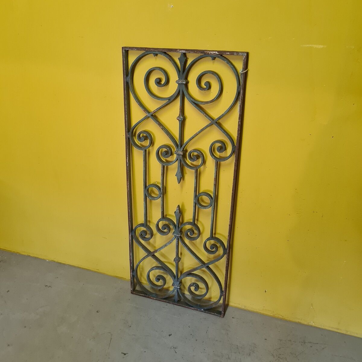 Antique Classical French Cast Iron Door Fence, from around 1900.