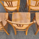 6 Luterma bistro chairs, blond wood, vintage, 50s