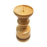 Large, turned wooden candlestick, Belgium, 1970s.