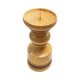 Large, turned wooden candlestick, Belgium, 1970s.