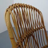 Mid-Century Italian Bamboo Rocking Chair, 1950s