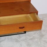 Floating bedside tables in teak veneer - Belgium - 1960's