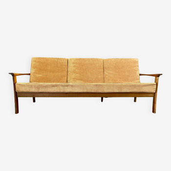 Canapé 3 places design scandinave 1950