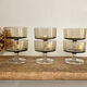 6 vintage smoked glass coupes model "Sweden" France