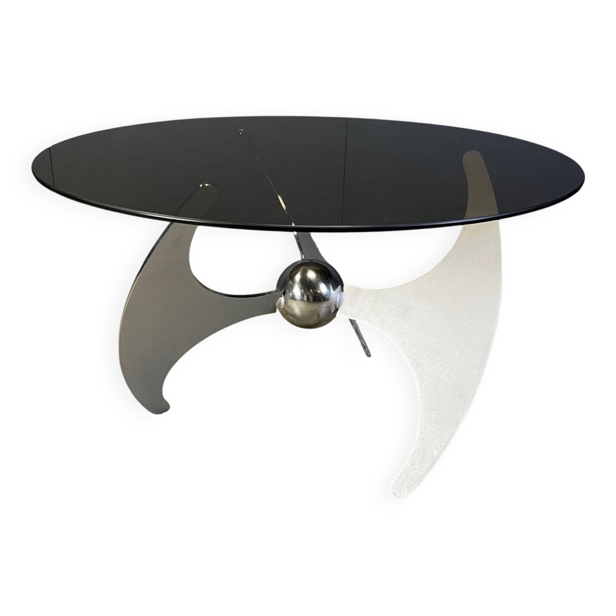 Luciano Campanini “Helix” adjustable dining or coffee table, 1970s