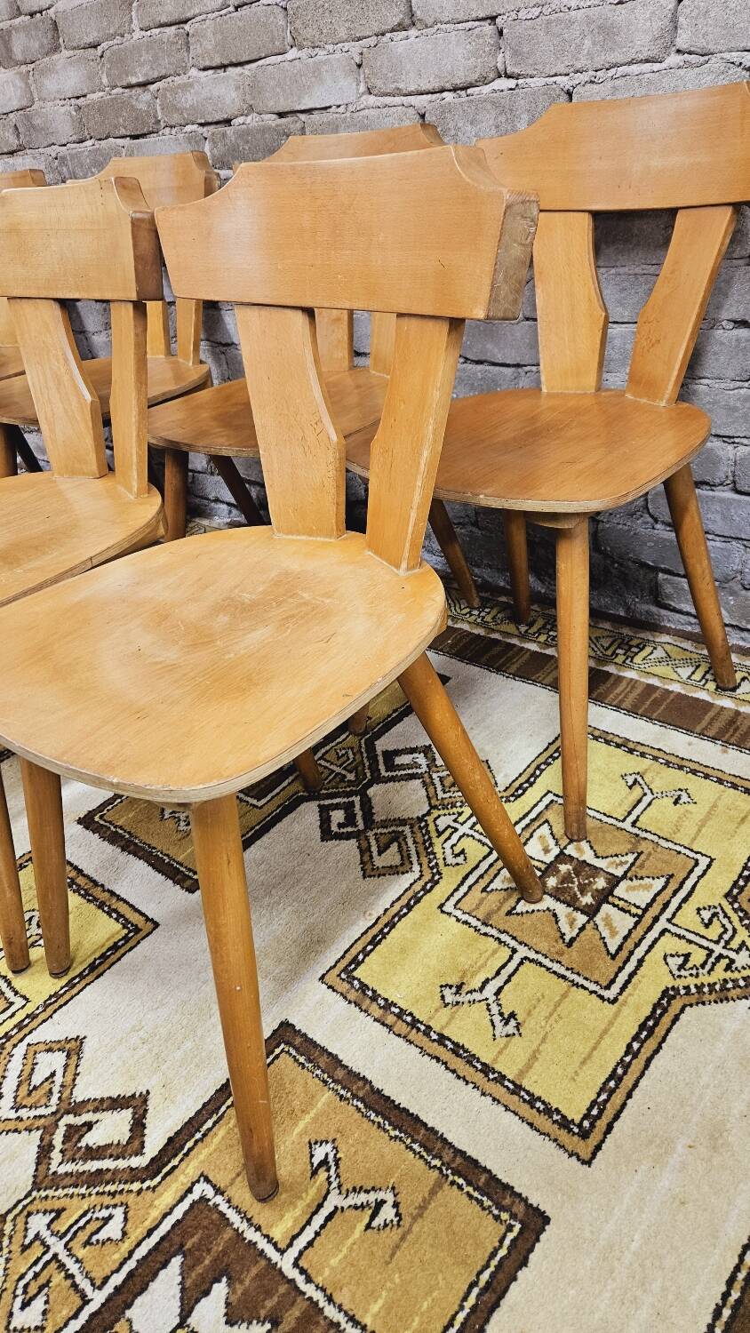 Set of 8 bistro chairs from the 1960s