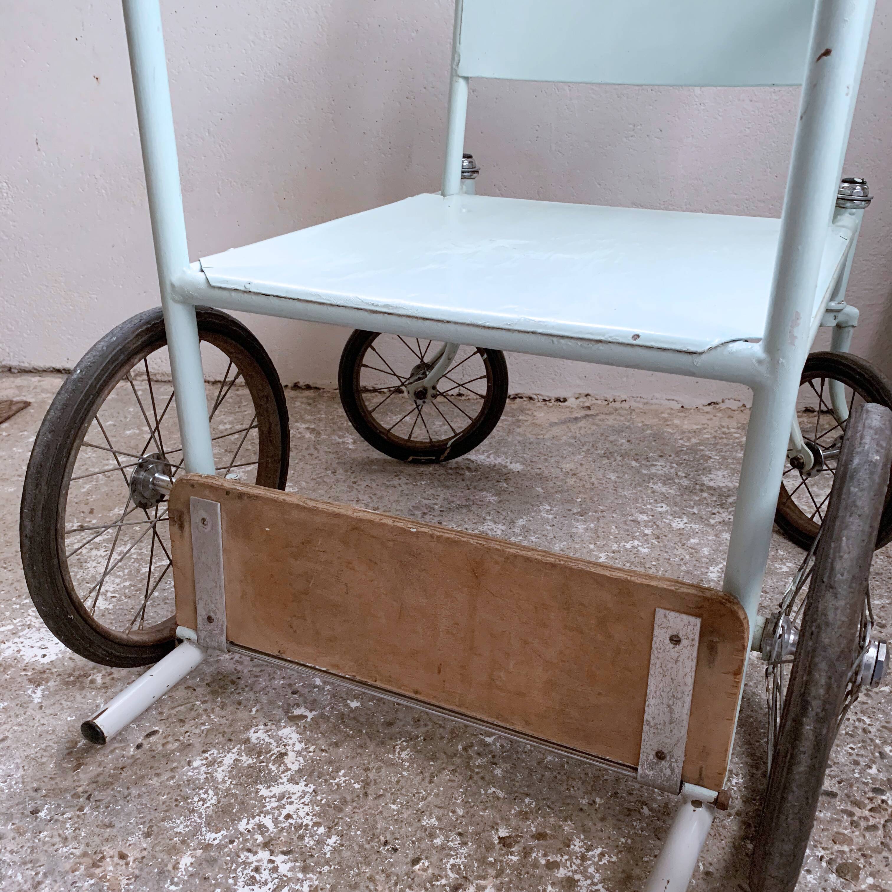 Former hospital wheelchair in the early 20th century