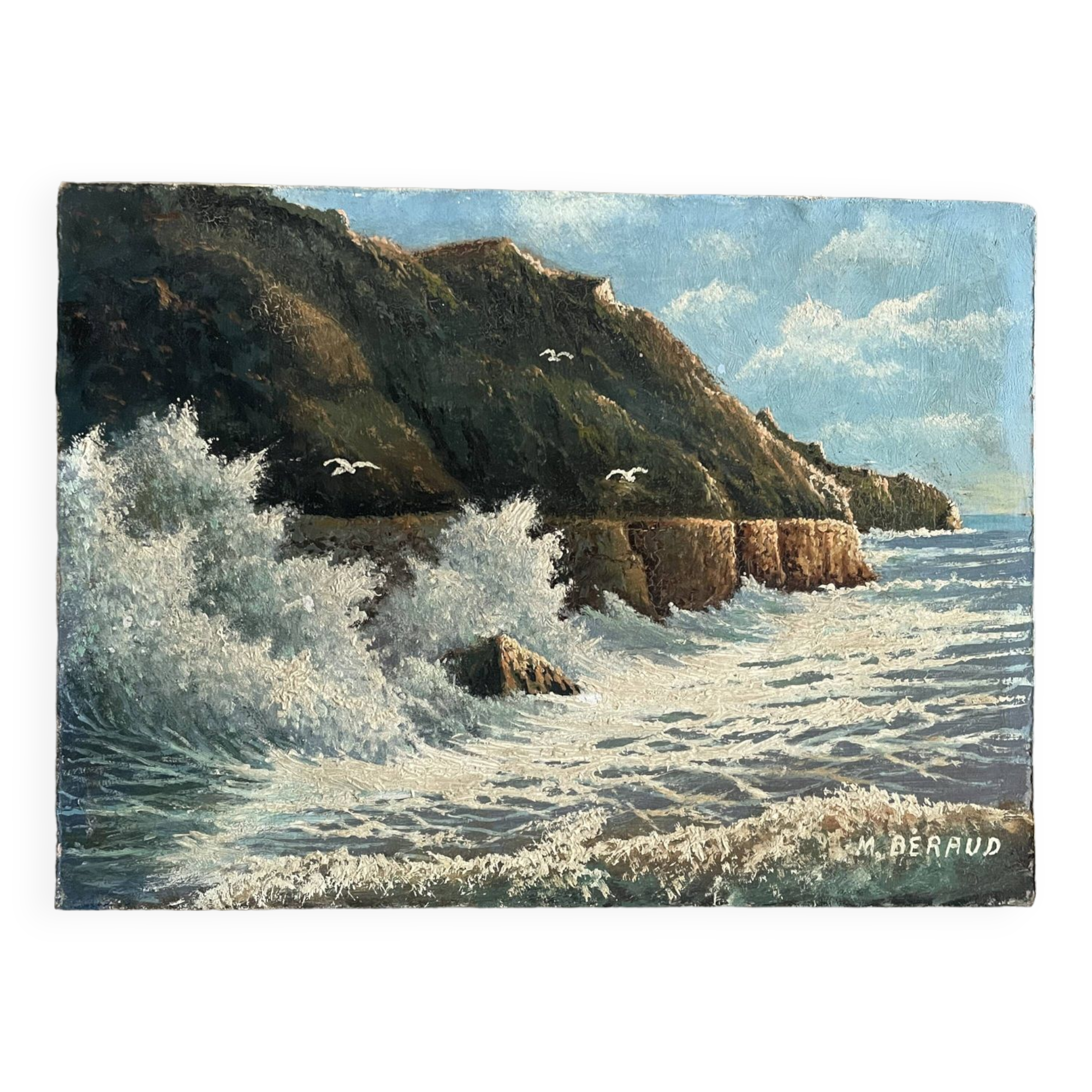 Oil on panel signed M. Beraud