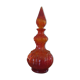 Empoli Italy decanter in orange structured glass 60s 70s