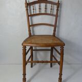 Ancienne chaise volante Louis XVI cannée noeud