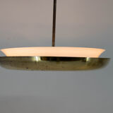Lustre en laiton fonctionnaliste OVNI, années 1930, restauré