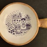 2 plats en grès, Poterie la Colombe, 1970