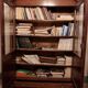 Magnificent Empire wardrobe with columns adorned with bronze, rare.