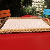 rattan orangeade tray