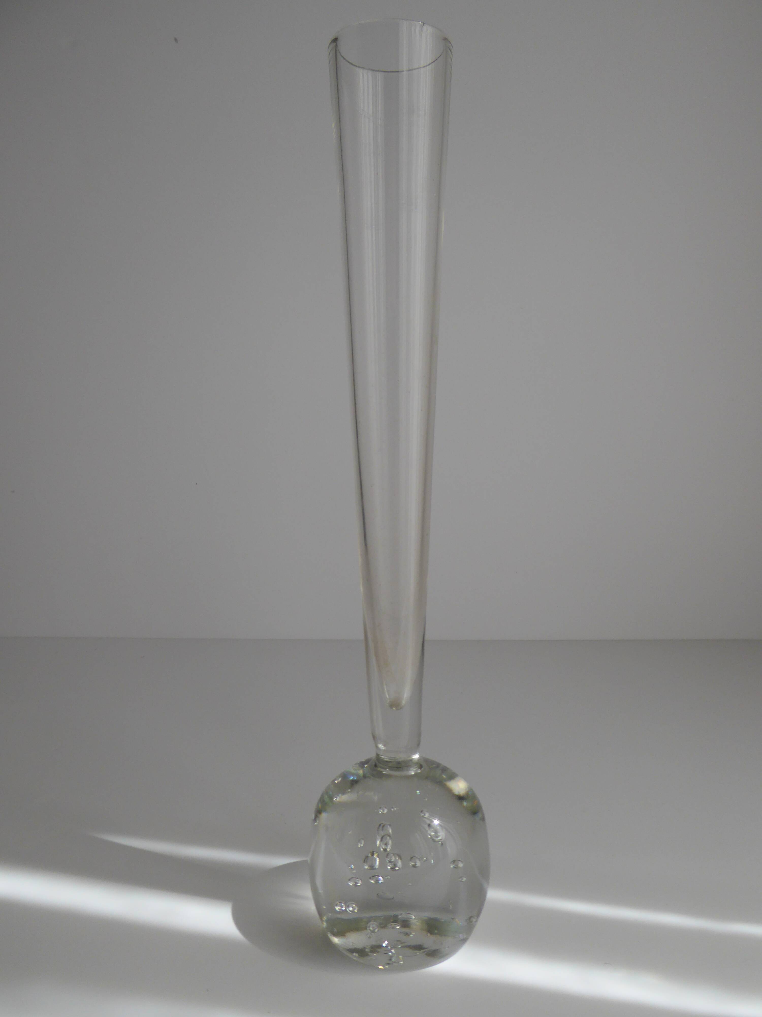 Soliflore vase in bubbled glass