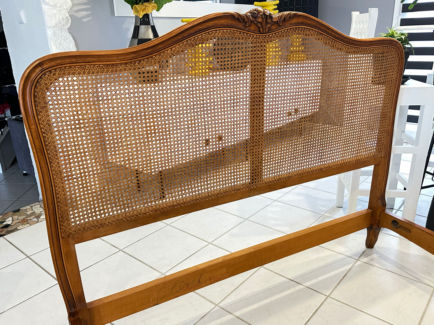 Lit basket in caning Louis XV style 1950