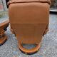 Pair of Ekornes Stressless leather armchairs, 1980s