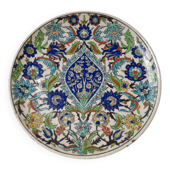 Grand plat céramique orientale 1960 70
