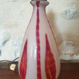 Pied de lampe ancien en verre soufflé