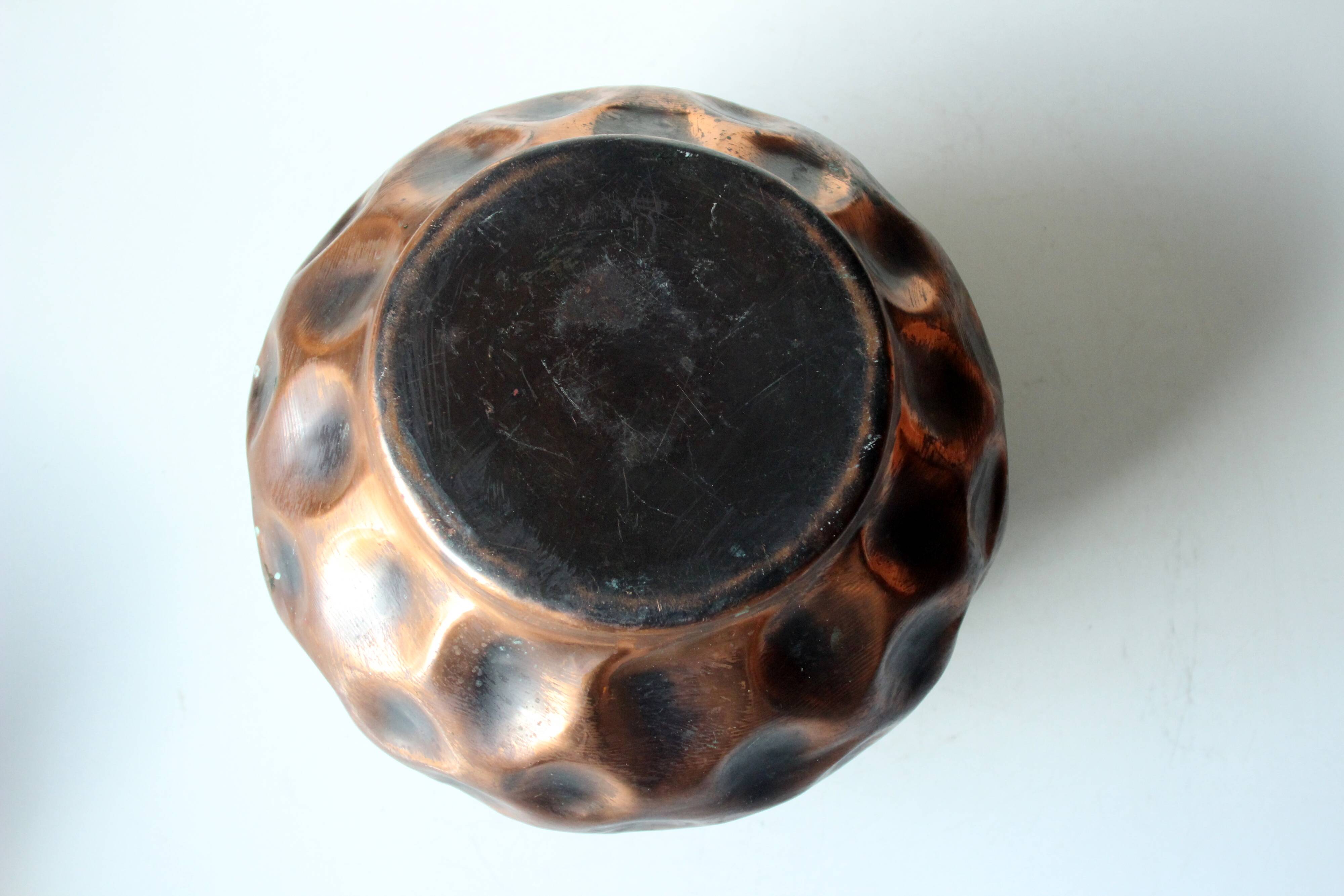 Set of 2 copper planters, vintage from the 60s