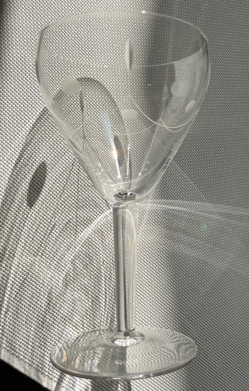 Crystal Art Deco wine glasses