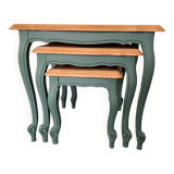 Tables gigognes marqueterie rénovées