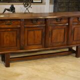 Brutalist sideboard in elm by Aranjou 1950s