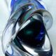 Blue glass vase in Murano style