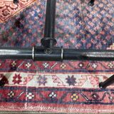 Série de 5 tabourets style industriel en métal et cuir, travail moderne