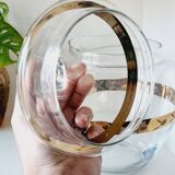 Blown and chiseled glass candy box