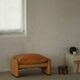 Maralunga ottoman in leather, Vico Magistretti for Cassina, Italian modern, 1973