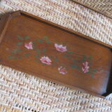 Wooden wooden art deco painted flowers