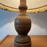 Turned wood lamp from the 60s