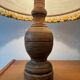 Turned wood lamp from the 60s