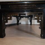Japanese coffee table black and gold lacquer 1900