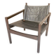 Safari armchair, wood leather, Brazil 1960's