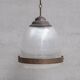 Large Two Part Holophane Style Mid-Century Pendant Light