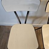 Paire de chaises en formica blanc