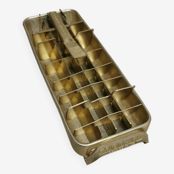 Vintage ice cube tray quikube from the brand frigidaire in golden aluminum - 60s/70s