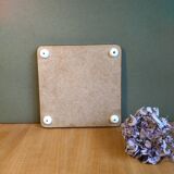 Dessous de plat orange marron et blanc formica vintage