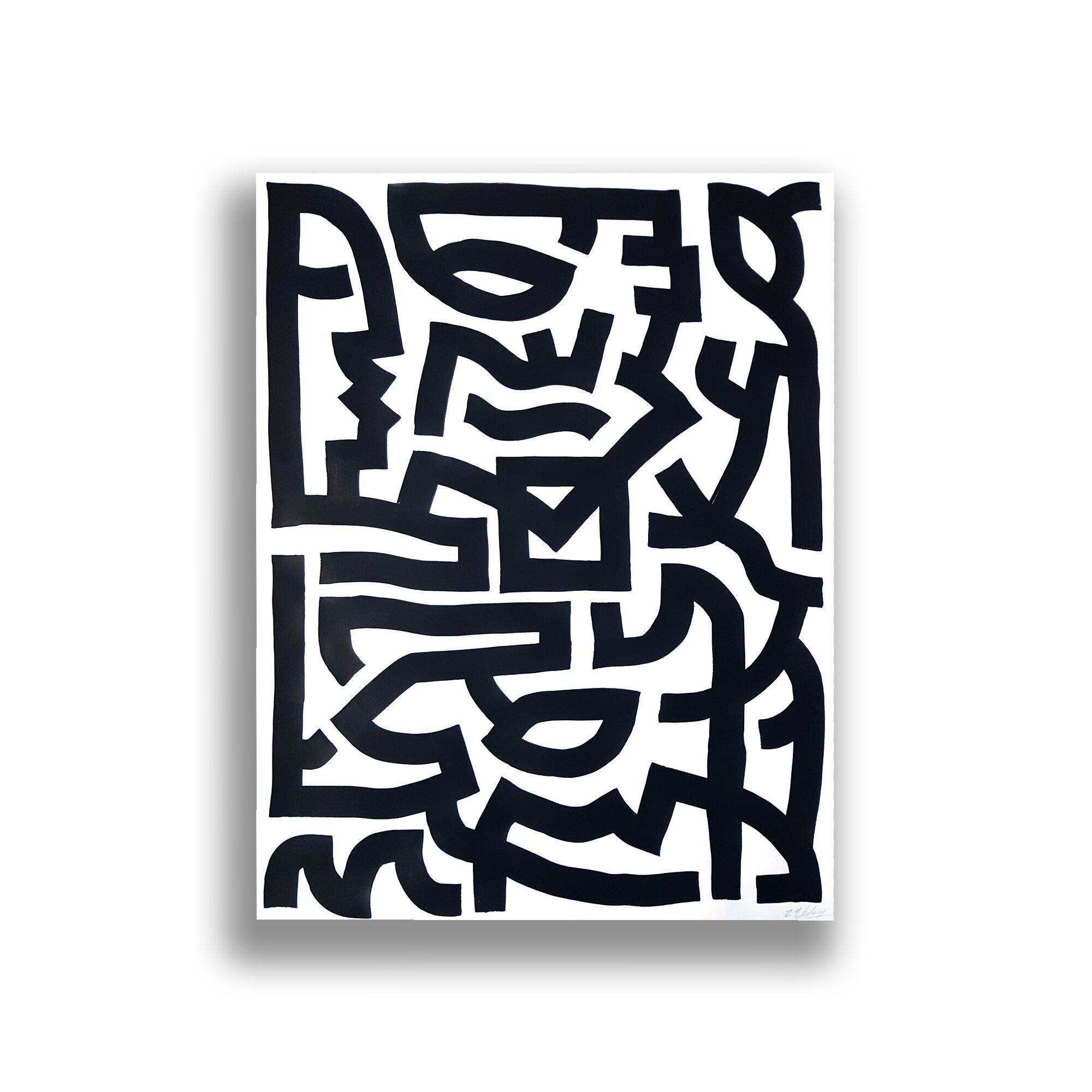 Painting on paper - "Checked"