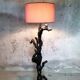 Vine wood floor lamp
