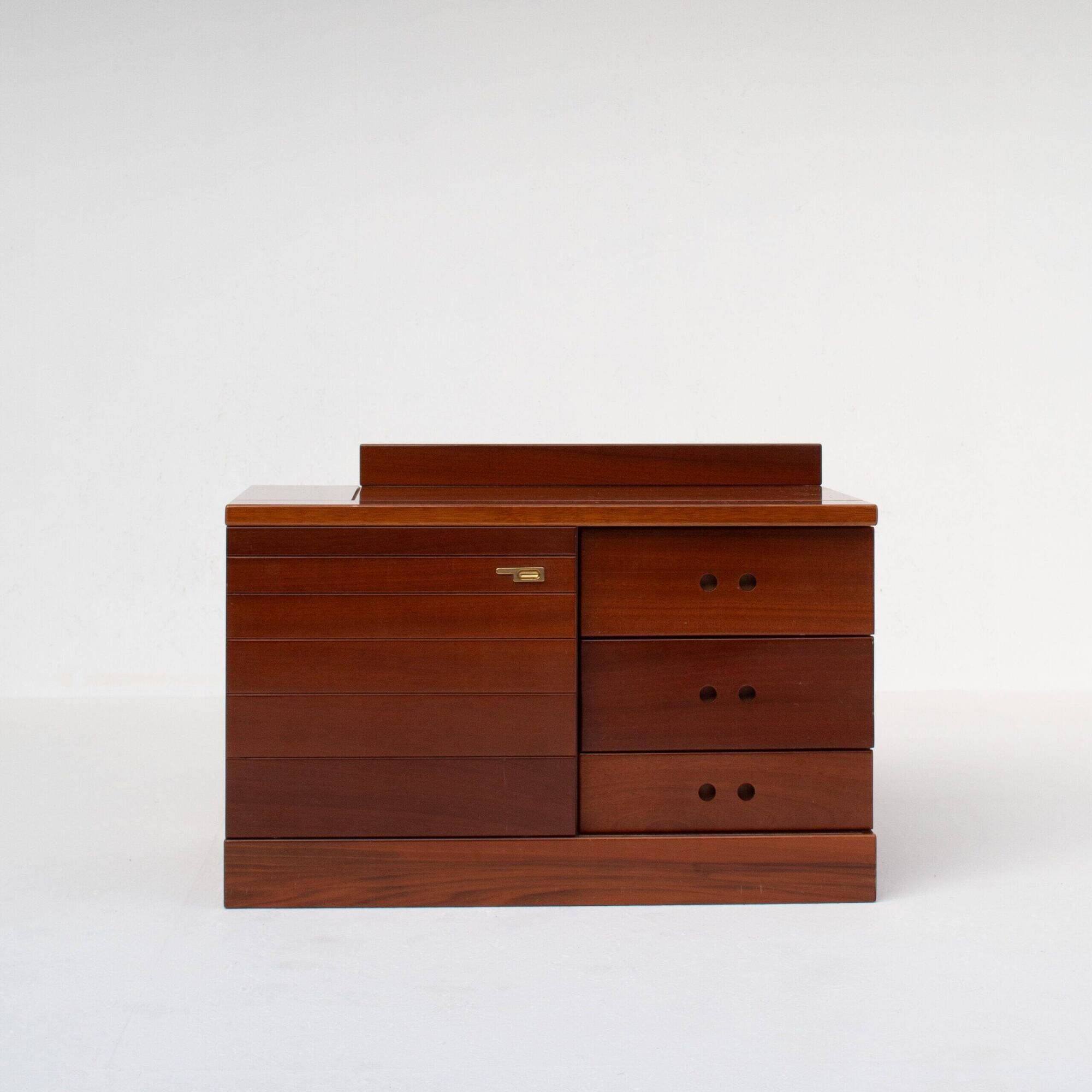 Set of two Italian mid-century wooden nightstands