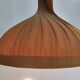 Large vintage hanging lamp veneer wood Hans Agne Jacobsson