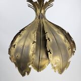 Svend Aage Holm Sørensen hanging lamp copper leaves brutalist