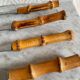 Set of four bamboo serving cutlery