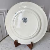 Round plate Iron Earth Salins model "Rocailles" late nineteenth