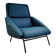 Fauteuil vintage Guermonprez, estampillé - maille 3D Bleu pétrole – De